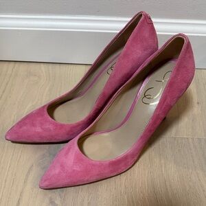 Sam Edelman Pink Suede Heels